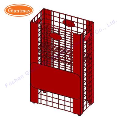 중국 현대 식료품점 프로모션 랙 스탠드 덤프 빈 와이어 판매용