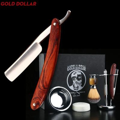 China Single Blade Shaving Straight Razor Suit Cut Throat Razor Barber Sharpen Straight Shave German Safty Throat Razors Gift Box for sale