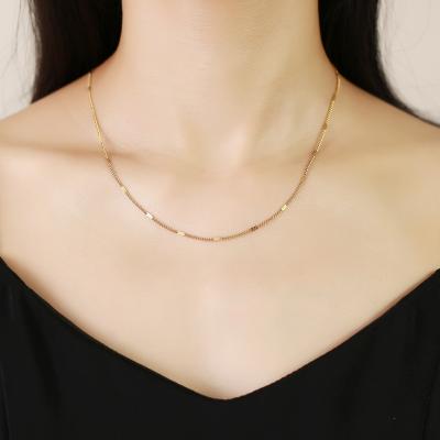 China FASHIONABLE 2021 fall popular gold stainless steel long necklace for female girls for sale