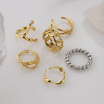 China Popular New Style Ring Opening Silver Unadjustable Non-Adjustable Opening Ring Nickel Free for sale