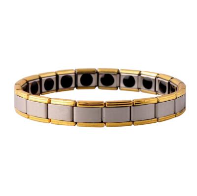 China 2021 new arrival stainless steel fashionable gold plated bangle jewelry energy bracelet for all people for sale