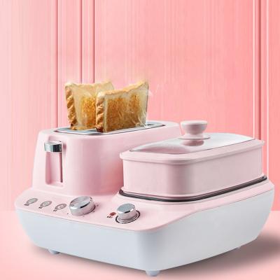 China Power Factory Price Automatic Multifunctional Breakfast Maker Machine 3 In 1 2 Piece Bread Toaster for sale