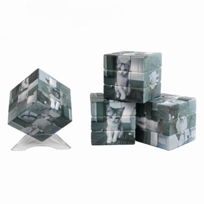 China Cartoon Toy Rotating Square Puzzle Cube With Photo Printing, UV Cat Fast Delivery Rotating Cube Printing, Used For Promotional Gifts for sale