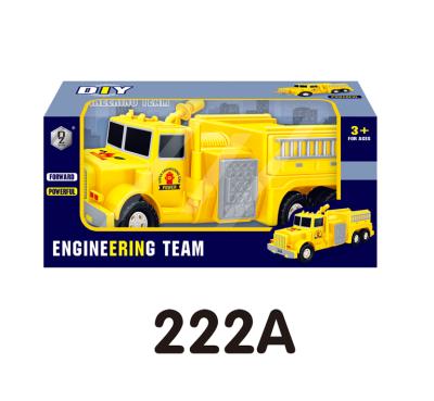 China Construction Toy New Build Block Bricks Diy Toys Assemble Engineering Vehicle Plastic Diy Car for sale