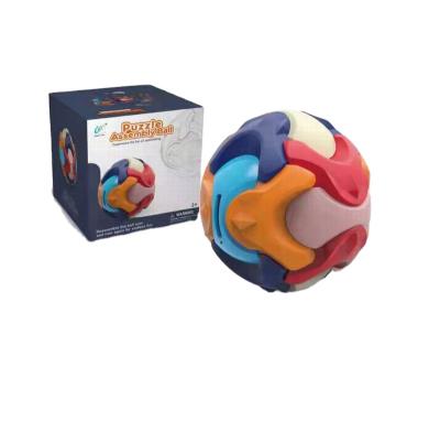 China Improve Kid's Manual Ability Amazon Hot Selling 3D ABS Educational Toy Maze Intellectual Practicing Building Blocks Puzzle Assembly Ball For Children for sale