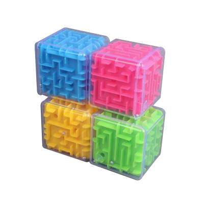 China DIY TOY Kids Brain Training Game Puzzle Toy 3d Maze Magic Small Cube Toy Four Color Cube 4.8cm For Choose for sale