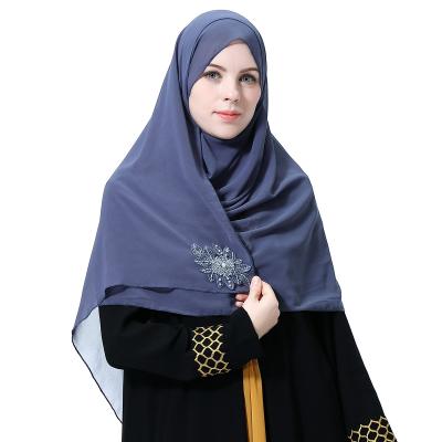 China Soft Soft Soft Feeling Muslim Chiffon Hijab Under Head Scarf Cover Underscarf Head Scarf With Flower Modal Hijab for sale