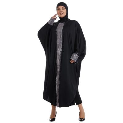 China Chunky Sequin Muslim Women Daily Clothing Hijab Khimar Abaya Maxi Dress Saudi Oversized Loose Daily Prayer Dress One Piece Prayer Dress Women Prayer Kaftan Muslim Women Daily Clothing for sale