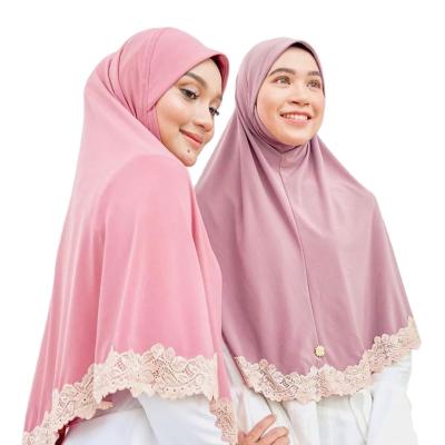 China Milk Silk Design W-New Milk Silk Women Plain Abaya Best Quality Milk Silk Hijab Lace Shawl Full Coverage Instant Milk Shreds Girls Scarf for sale