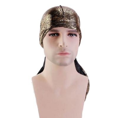 China 2019 Hot Sale Gold Alligator Hat Sports Hat Long Tail Hip Hops Checked Skin Printed Skull Checked Hat for sale