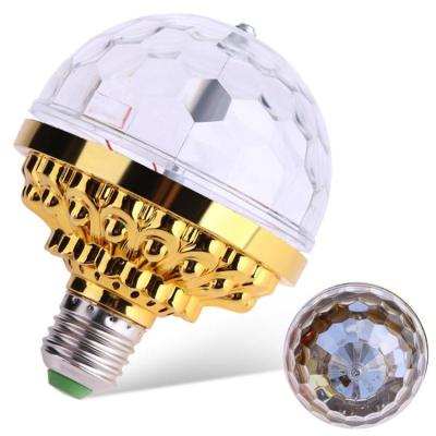 China Easy Customizable Colorful Disco LED Home Light Auto Run E27 Golden Color KTV Nightclubs Halls Party RGB DJ Magic Light Bulb Mini Light Bulb for sale