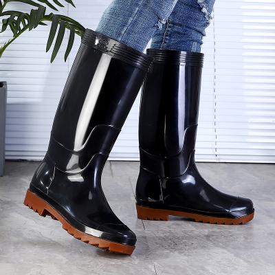 China 2022 Fashion Trend Customize Unisex Long Rain Boots For Man Winter Warm Waterproof Farm Rain Boots For Men Women Rubber for sale