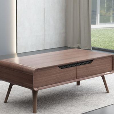 China Modern Design Solid Wood Hourseat Modern Wooden Oak Furniture Antique Natural Living Coffee Table for sale