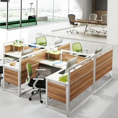 China Regular hourseat 4 seat office computer cubicles desks workstation office furniture for sale