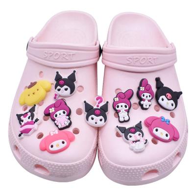 China Custom Clog Charming Cute Cartoon Anime PVC Shoe Charms Funny Diy Croc Shoe Accessories Suitable For Kids And Adults for sale