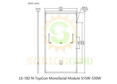 China 515W-530W 182 N-TopCon Monocrystalline Silicon Pv Module for sale