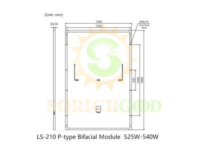 China 525W Anodized Aluminum Alloy Frame Monocrystalline Silicon Panels for Solar Installations for sale