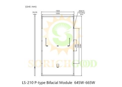 China PM645 High Power Output 210 Pure Black P-Type Monofacial Module for sale