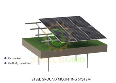 China Zinc Aluminum Magnesium Alloy Ground Mounting Solution for sale