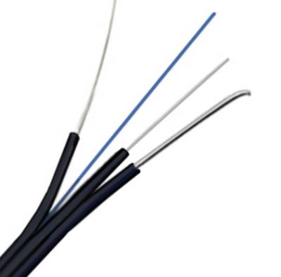 China Indoor Outdoor 1/2/4/6 Core Ftth Optical Fiber Cable G657A1 3 Steel 2 Core Fiber Optic Cable for sale