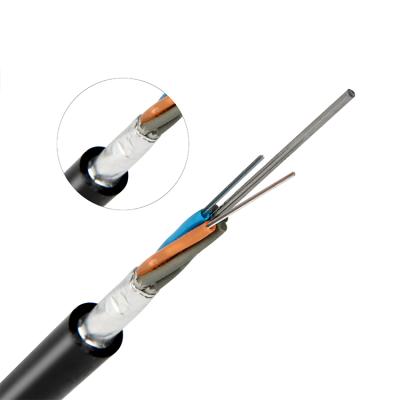 China Outdoor Underground Single Mode GYTA 48 Core Armored Cable G652D Aerial / Duct Fiber Optic Cable Communication Cable for sale