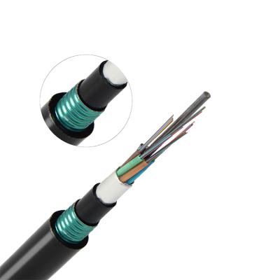 China Armored Directly Buried SM Fiber Optic Cable GYTA GYTA53 24 36 Outdoor Rodent Conduit 48 Core Fiber Optic Cable for sale