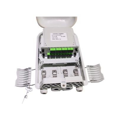 China PC/ABS new style 16 FTTH FDB fiber terminal box PLC splitter left distribution box outdoor 1x16 with PC ABS for sale