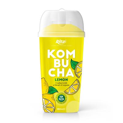 China Tea Drinks Vietnam Factory OEM 360ml Bottled Lemon Kombucha Homemade Not Homemade Tea Drinks for sale