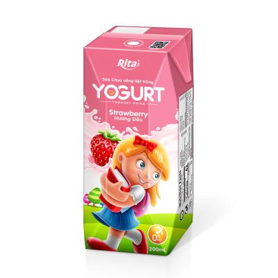 China Low fat wholesale strawberry fruity yogurt for kids for sale