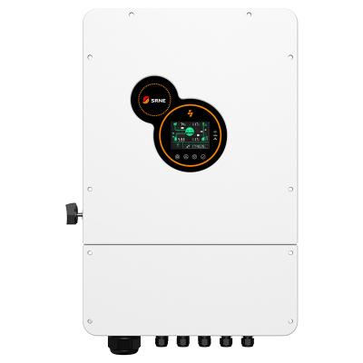 China SRNE  on-grid off-grid hybrid solar inverter HES 8.8kW 10kW 12kW  Single Phase Solar Inverter with MPPT Charge Controller 700*440*240mm for sale