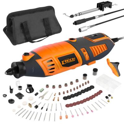 China Top Multifuction Tool Kit Powerful 170W Mini Grinder Set Kit 8000-35000/min Variable Speed with Multi Keyless Chuck Mini Rotary Tool for sale