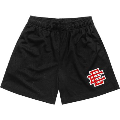 China 2022 Anti-Wrinkle EE Abbreviation Men's Basic Polyester Mesh Shorts Logo Custom Printed for sale