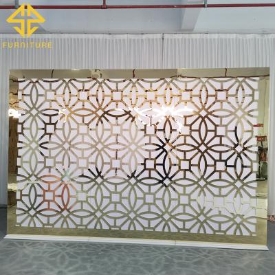 China Luxurious Wedding Decorations PVC Backdrop Fashionable Event Wedding Banquet Backdrop for sale