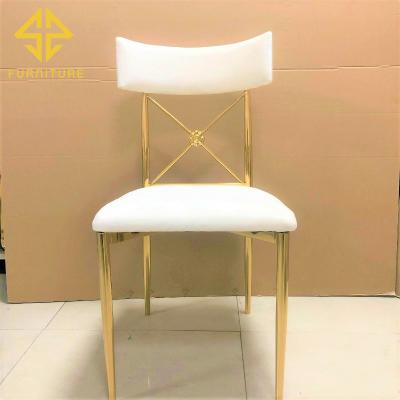 China Modern Velvet X Back Stainless Steel Hotel Furniture Wedding Banquet Chair For Dining Event for sale