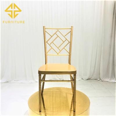 China Modern Wholesale Cheap Gold Plastic Reception Chair Wedding For Event for sale