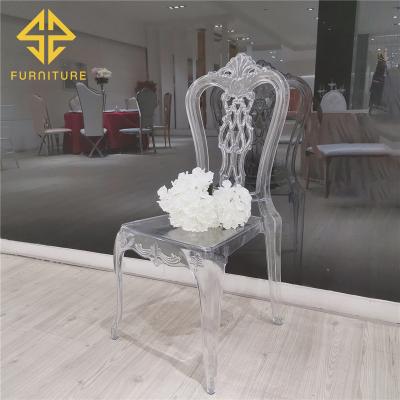 China Modern Wholesale Modern Transparent Clear Acrylic Ghost Chair For Wedding Banquet Dining Event Used for sale