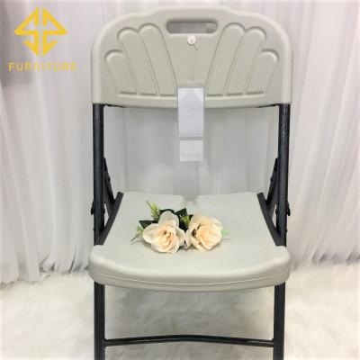 China Wholesale Contemporary Modern Metal Frame Plastic Wedding Event Folding Chair for sale