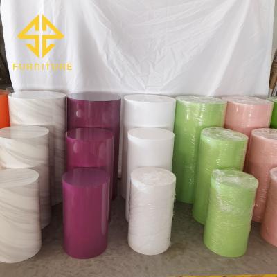 China Multicolor Acrylic Pedestal Wedding Modern Furniture Banquet Birthday Party Decoration Luxury for sale