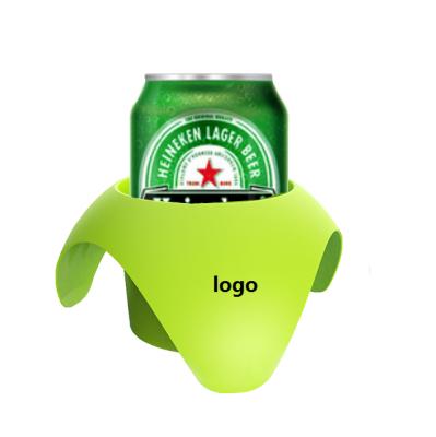 China Drinking /party/holiday fashion design sand cup holder beach drinks plastic cup holder for disposable coaster for sale