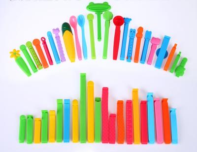 China Viable Single Durable Durable Plastic Bag Sealer Clips Pure Color Bag Clips Manufacturer for sale