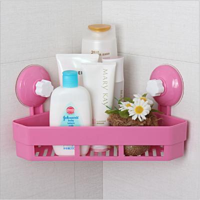 China New Eco-Friendly Wall Mounted Kitchen Wall Mounted Bathroom Shelf Corner Houseware Maker Triangle Rack PP Tidy Rack for sale