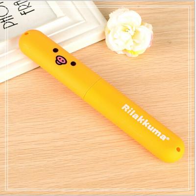 China Sustainable Manufacturer Customized Your Own Cartoon Plastic Toothbrush Holder / Custom Logo Printed Plastic Toothbrush Holder Box For Kids for sale