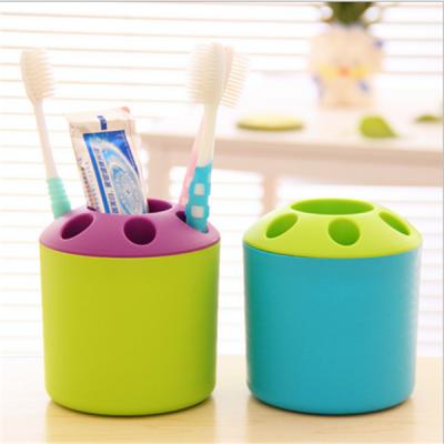 China Viable Creative Multicolor Toothbrush Toothpaste Holder Cup Jar Pen Holder Container for sale