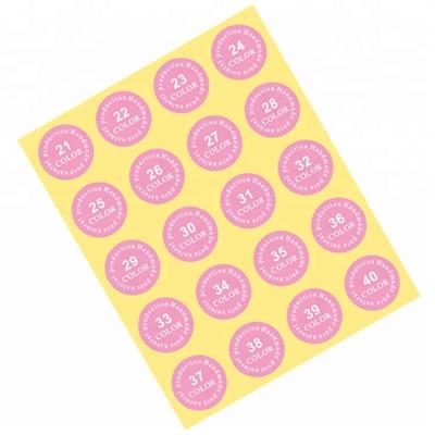 China Bulk Order WLT1-158 Numbers Waterproof Custom Cheap Offset Printing Paper Label Adhesive Stickers Round Paper Sticker Labels for sale