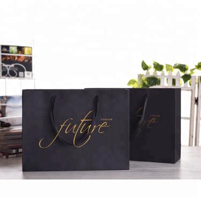 China WZD5-3 Recyclable Recycled Custom Printing Paper Paper Bag Black Stock Card Tote Bags Made Your Own Shopping Bag for sale