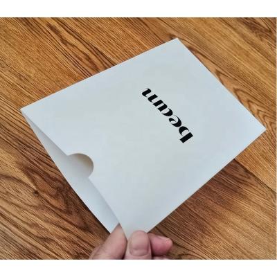 China ZPT13-562 Medium Size Custom Black Business Envelope Small Logo Printing White Paper Envelope Paper Card Sleeve Receipt Paper Envelopes for sale