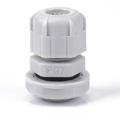 China Free Sample Pg7 Nylon Waterproof Cable Connector Wire Joints Ip68 Safety Nylon UL APPROVED Cable Gland With Locknut For Network for sale