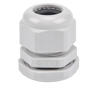 China Sealing Part Socket Cable Water Tight Cable Glands Nylon White Plastic M16 Cable Gland Firmly For Flat Cable for sale