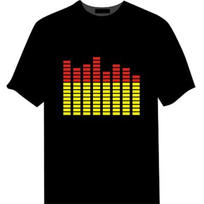 China High Quality Anti-pilling Noise Various Designs Activated Light Up LED Turn Signal T-Shirt for sale