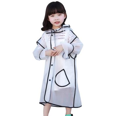 China Comfortable Warm Design 0.15MM Outdoor Raincoats EVA Kids Raincoats With Hats Sweater Raincoat For Children for sale